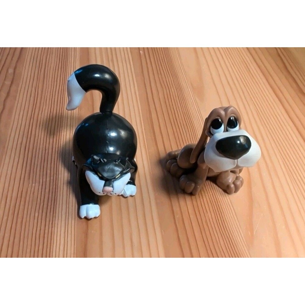 Disney Cinderella Dog Bruno and Cat Lucifer PVC Figures Toppers Set of 2